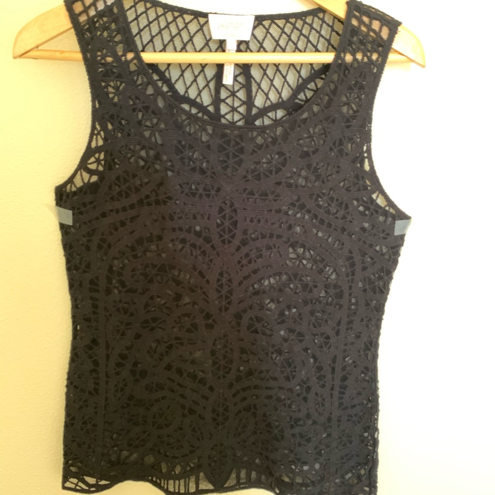 Black evening lace top